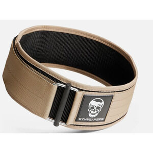 GymReapers Quick Locking Weightlifting Belt- Tan Neoprene 4”. Adj-size M”